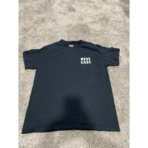 T-Shirt Rest Easy Mens Black Excellent Halfway Crooks Skeleton Graphic Large